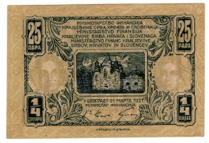 Jugoslawien, 25 Para (= 1/4 Dinar) 1921