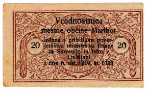 Slovénie, Maribor, 20 vinarjev 1919