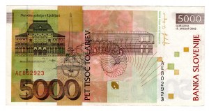 Slovenia, 5,000 tolarjev 2002