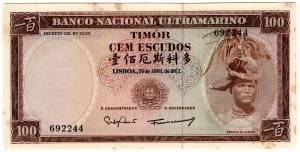 Timor, 100 Escudos 1963