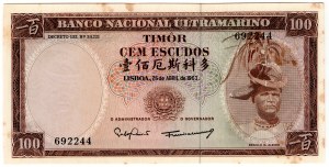 Timor, 100 escudos 1963
