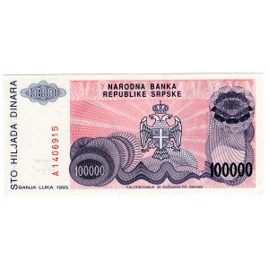 Bosnie-Herzégovine, 100 000 dinars 1993