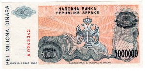 Bosnia-Erzegovina, 5 milioni di dinari 1993