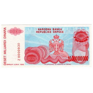 Bośnia i Hercegowina, 10 miliardów dinarów 1993