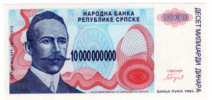 Bosnia-Erzegovina, 10 miliardi di dinari 1993