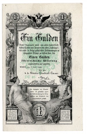 Rakousko, 1 gulden 1866 - velmi pěkný