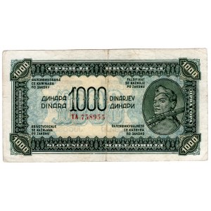 Yougoslavie, 1 000 dinars 1944