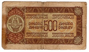 Yougoslavie, 500 dinars 1944