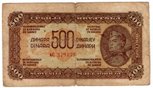 Yugoslavia, 500 dinars 1944