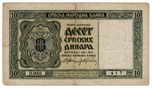 Serbien, 10 Dinar 1941