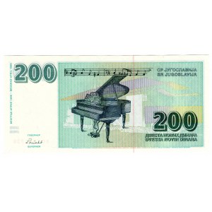 Jugosławia, 200 dinara 1999