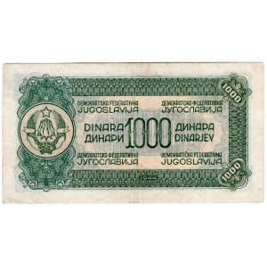 Yougoslavie, 1 000 dinars 1944