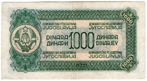 Yugoslavia, 1,000 dinars 1944