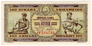 Jugoslávie, 100 dinárů 1946