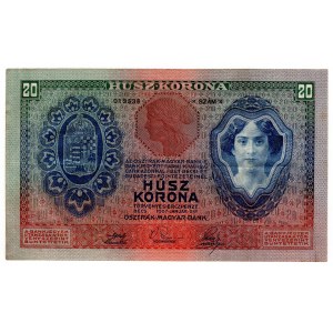 Austria, 20 koron 1907