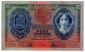 Austria, 20 koron 1907