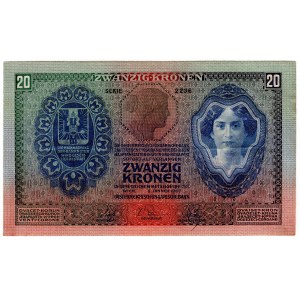 Autriche, 20 couronnes 1907