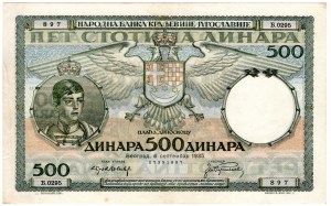 Jugoslávie, 500 dinárů 1935