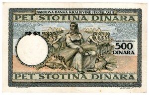 Yougoslavie, 500 dinars 1935