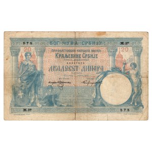 Serbia, 20 dinarów 1905