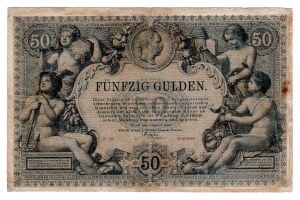 Austria, 50 guldenów 1884 - bardzo rzadki