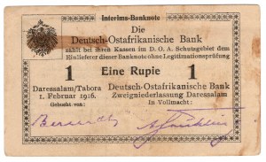 Allemagne, Afrique orientale allemande, 1 roupie 1916
