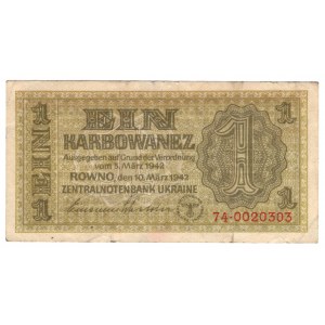 Ukraine, 1 Karbowaniec 1942