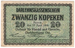 Poznan, 20 Kopeken 1916