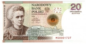 Polsko, III RP, Maria Skłodowska Curie, 20 PLN 2011