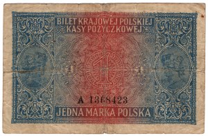 Polen, 1 polnische Mark 1916, jenerał, Serie A