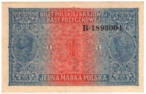 Poland, 1 Polish mark 1916, General, B series