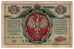 Polska, 50 marek polskich 1916, jenerał, seria A