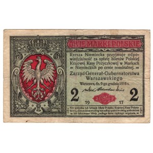 Polska, 2 marki polskiej 1916, Generał, seria A