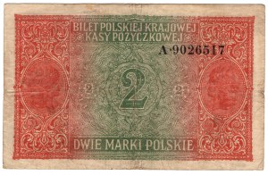 Polska, 2 marki polskiej 1916, Generał, seria A