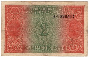 Pologne, 2 marques polonaises 1916, généralités, série A