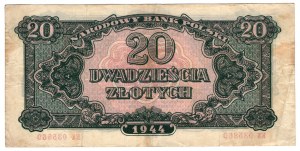 Pologne, 20 zloty 1944 - 
