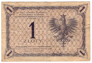 Pologne, 1 zloty 1919 S.99 J