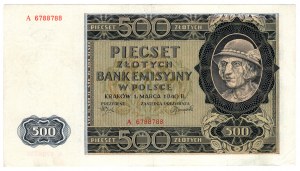 Poľsko, 500 zlotých 1940, séria A