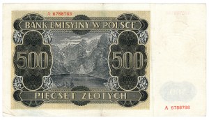 Pologne, 500 zlotys 1940, série A