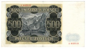 Pologne, 500 zlotys 1940, série A