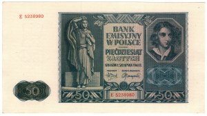 Poland, 50 zloty 1941, E series