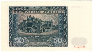 Pologne, 50 zloty 1941, série D