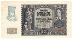 Pologne, 20 zloty 1940, série O