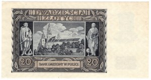 Pologne, 20 zloty 1940, série O