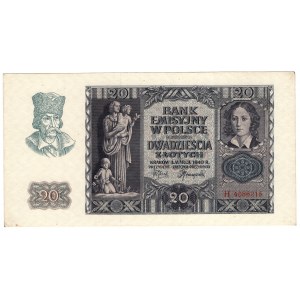 Polska, 20 złotych 1940, seria H