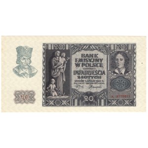 Polska, 20 złotych 1940, seria K