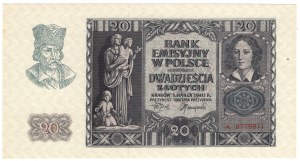 Polsko, 20 zlotých 1940, série K