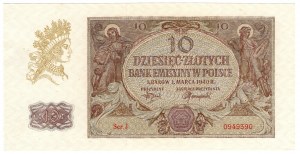 Pologne, 10 zloty 1940, série J