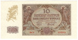 Pologne, 10 zlotys 1940, série H