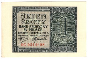 Polska, 1 złoty 1941, seria BC